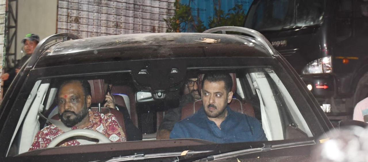 Salman Khan was spotted at the Kalina airport on Thursday. Although he did not pose for the paps, the cameras caught him driving off in his car.